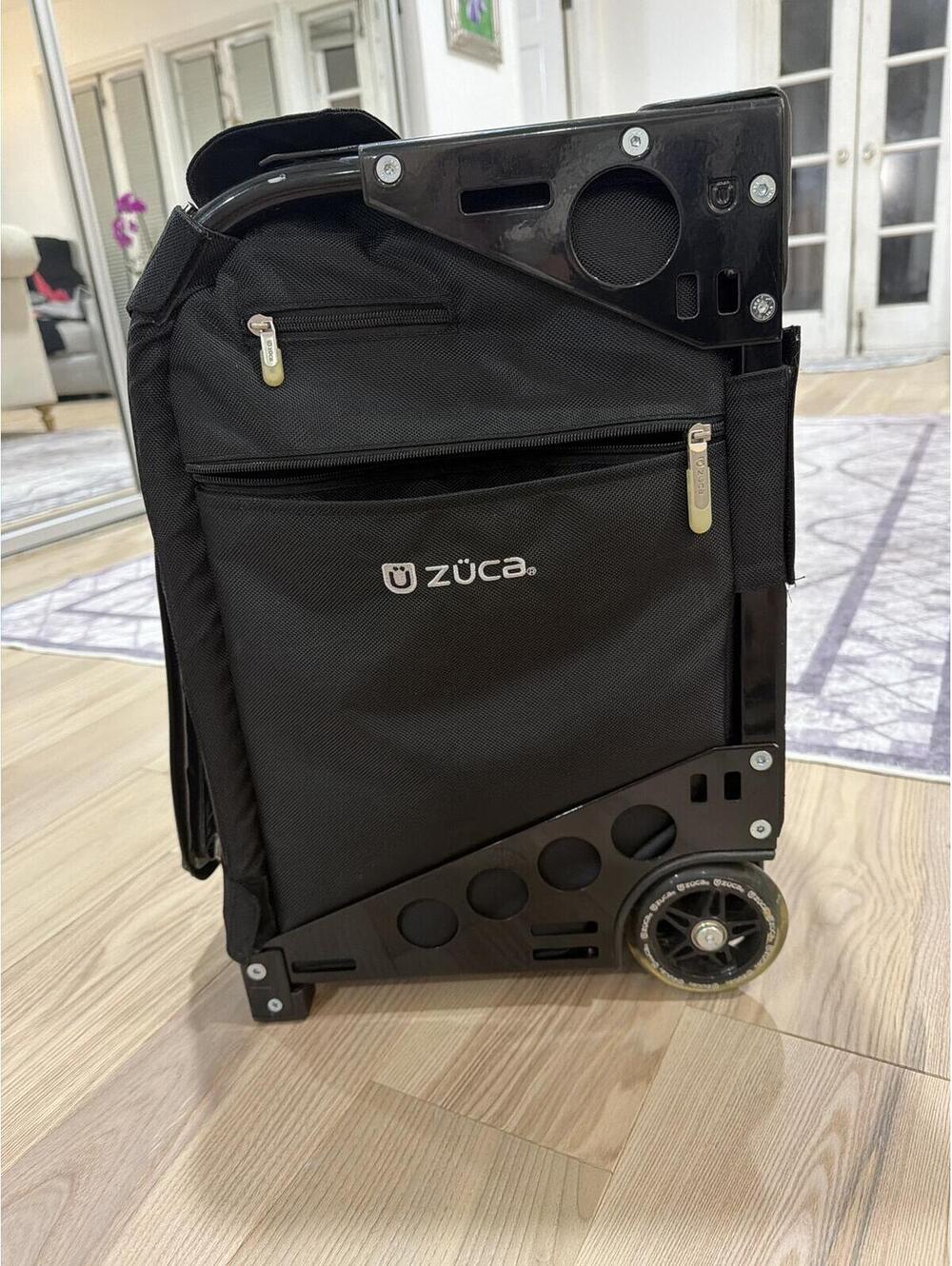 ZÜCA Black Rolling Carry-On Travel Bag with Telescoping Handle - Picture 2 of 6